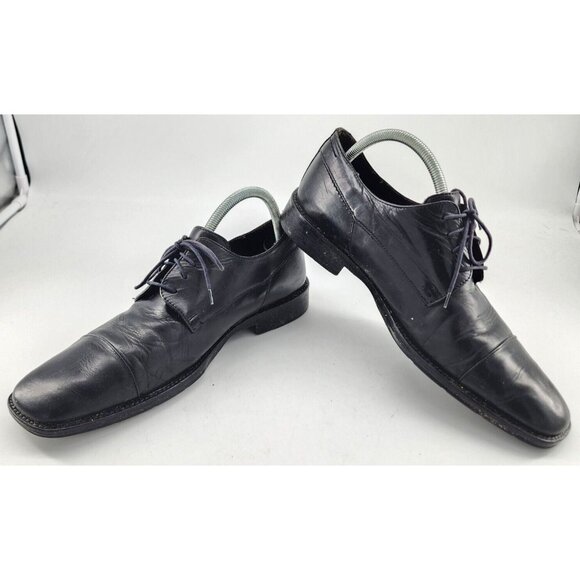 Johnston & Murphy Melton Black Leather Cap‎ Toe Derby Dress Shoes Men\'s Size 11M main image 5